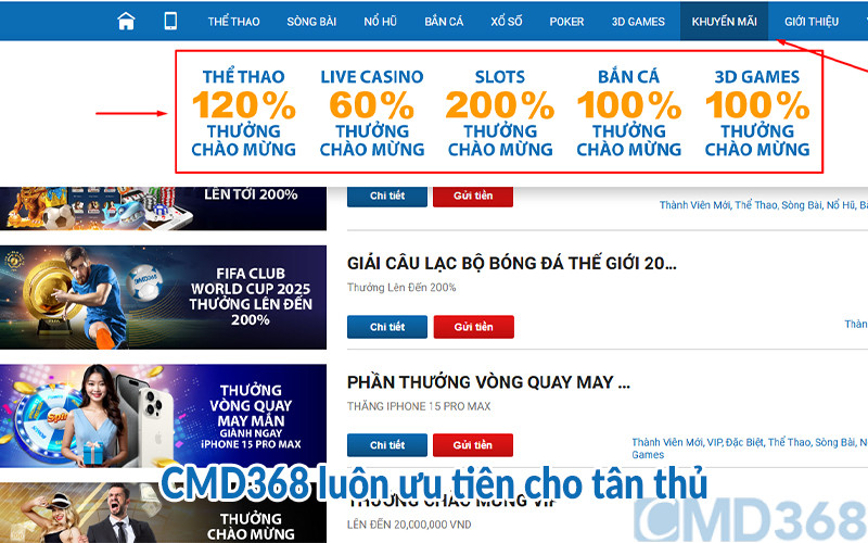 CMD368 luôn ưu tiên cho tân thủ