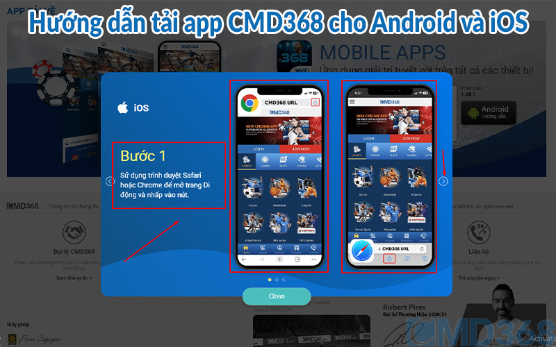 Hướng dẫn tải app CMD368 cho Android và iOS