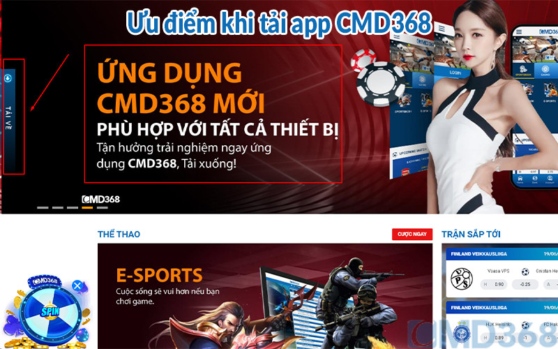 Ưu điểm khi tải app CMD368
